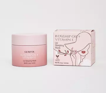 GLAMFOX Rosehip Oil + Vitamin E Lip Sleeping Mask