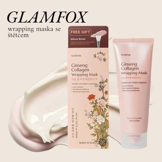 GLAMFOX Ginseng Collagen Wrapping Mask 150ml + štětec